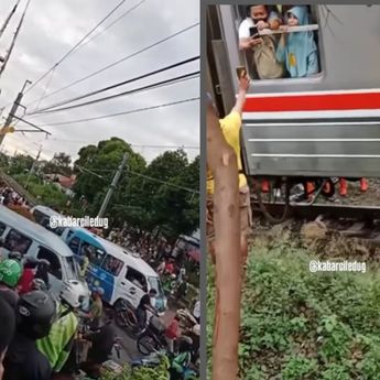 Wanita Tewas Seketika Dihantam KRL di Kebayoran Lama Sore Ini