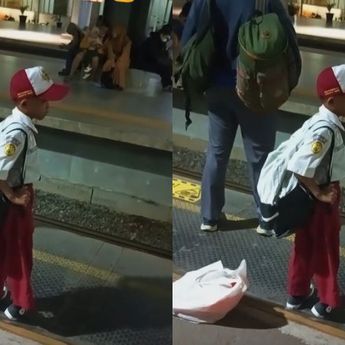Viral Siswa SD Berangkat Pagi Buta dari Tangerang ke Klender Naik KRL untuk Sekolah