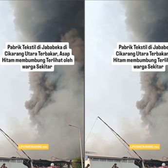 Pabrik Tekstil di Jababeka Kebakaran Hebat Pagi Ini