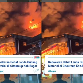 VIDEO: Ngerinya Kebakaran Toko Material di Citeureup