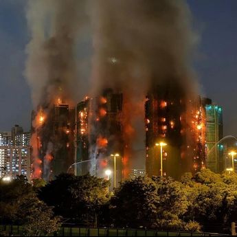 Korban Kebakaran Kompleks Perumahan Hong Kong Tembus 128 Orang