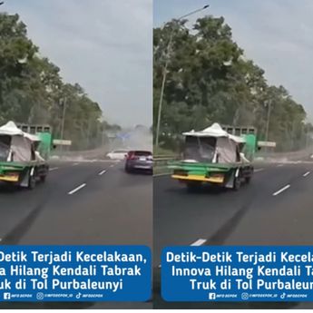 VIDEO: Innova Alami Kecelakaan Maut di Tol Purbaleunyi, Hantam Truk