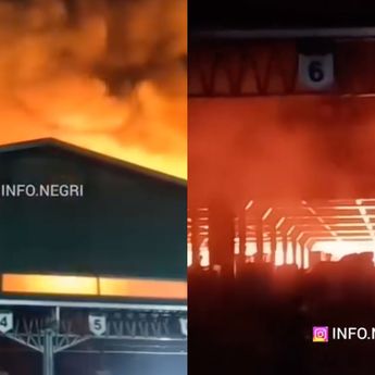 Kebakaran Hebat Lalap Gudang PT Dua Kelinci di Pati