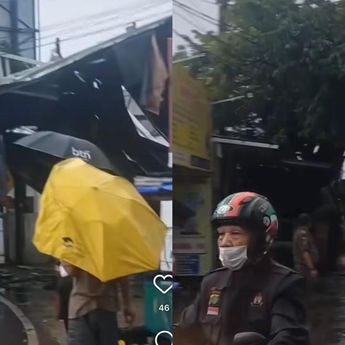 Angin Kencang Robohkan Atap Rumah di Bojonggede, Material Jatuh di Dekat Palang Rel