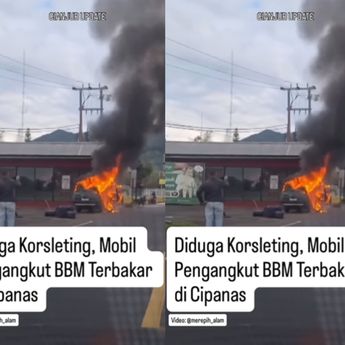 Mobil Pengangkut BBM Terbakar Hebat di Cipanas