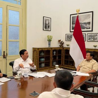 Ketua DEN Luhut Laporkan Situasi Ekonomi Terkini ke Prabowo di Istana