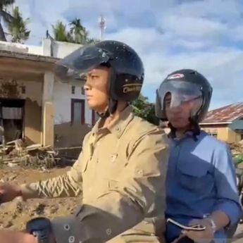 Gibran Naik Motor Trail Datangi Kabupaten Agam