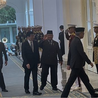 Prabowo Sambut Kunjungan Ketua MPR China di Istana Merdeka