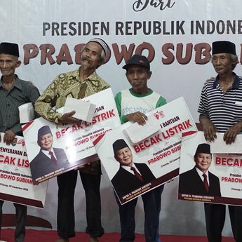 Dapat Becak Listrik dari Prabowo, Suhari Narik sejak 1998 Baru Sekarang Punya Becak Sendiri