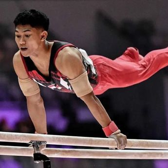 Abiyu Rafi Persembahkan Emas untuk Indonesia di Nomor Palang Sejajar