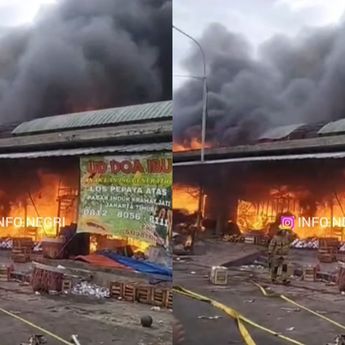 Los Buah Pasar Induk Kramat Jati Terbakar, 2 Ledakan Picu Kepanikan Pedagang