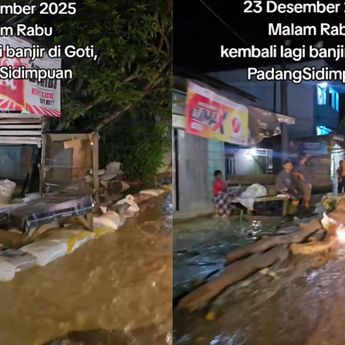 Banjir Kembali Hantam Goti Padangsidimpuan, Warga Bangun Tanggul Darurat