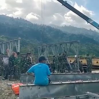 2 Jembatan Bailey di Aceh Catat Kemajuan Pesat Pada Hari Natal