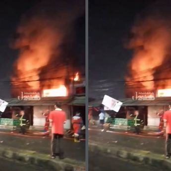 3 Ruko di Pasar Baru Bekasi Kebakaran Hebat