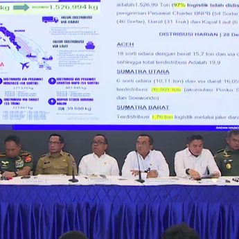 BNPB Pastikan Logistik Tak Mengendap Lebih dari 2x24 Jam di Seluruh Posko Bencana