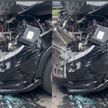 VIDEO: Mobil Keluarga Ringsek Parah Usai Kecelakaan di Bandung