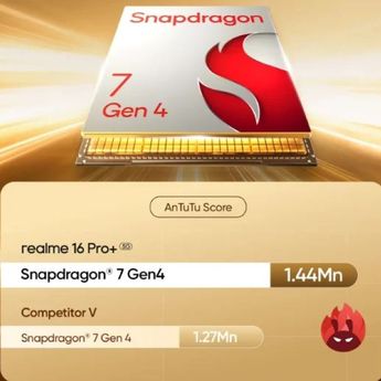 Realme 16 Pro+ Resmi Gunakan Snapdragon 7 Gen 4, Skor AnTuTu Tembus 1,44 Juta
