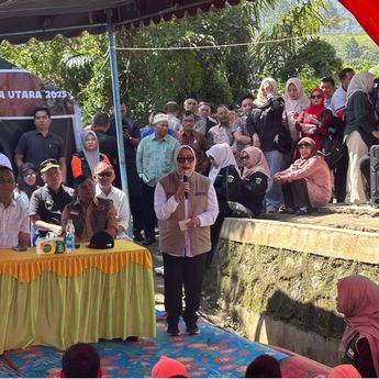 Sebulan di Pengungsian, Anak-anak Sipirok Tapsel Dapat Pendampingan Langsung dari Menteri PPPA