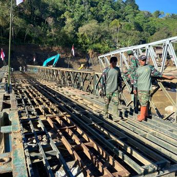11 Jembatan Bailey di Aceh Rampung 100%, Pembangunan di 15 Titik Dikebut