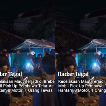 Kecelakaan Maut di Brebes, Pemotor Tewas Dihantam Mobil Pickup Pengangkut Telor Asin