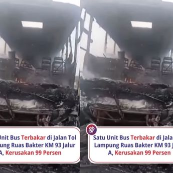 Bus Terbakar di Jalan Tol Trans Sumatera, Sempat Terdengar Ledakan