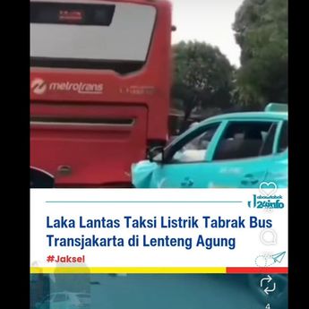 Taksi Tabrak Bus TransJakarta di Lenteng Agung