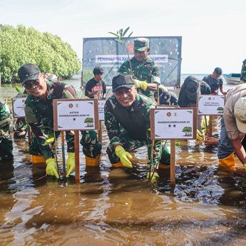 Antisipasi Perubahan Iklim, Kogabwilhan III Tanam 1.000 Pohon Mangrove