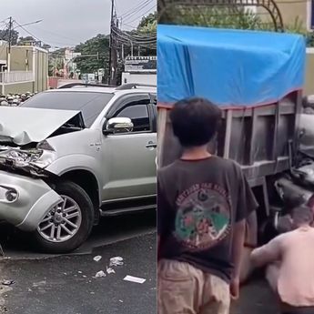 Istri Polisi di Depok Korbankan Fortuner Demi Selamatkan Warga dari Truk Mundur