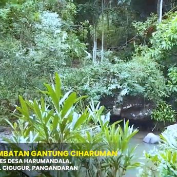 Dulu Basah-Basahan ke Sekolah, Kini Anak-anak Pangandaran Aman Punya Jembatan Gantung Ciharuman