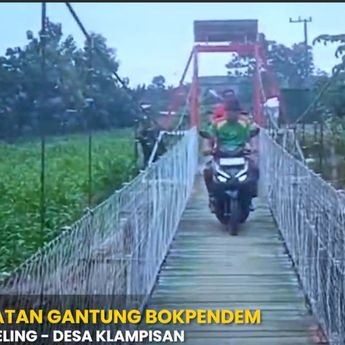 Potret Jembatan Gantung Bok Pendem, Hubungkan Kembali Dua Desa yang Terputus Selama Puluhan Tahun