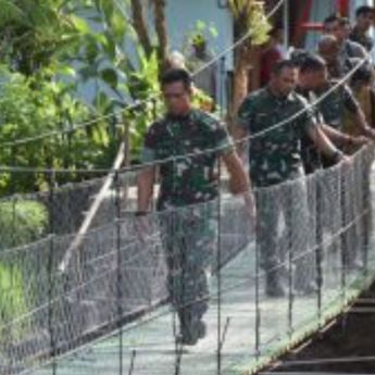 Penampakan Jembatan Gantung Lo Pasir, Nadi Baru Aktivitas Warga Banyumas