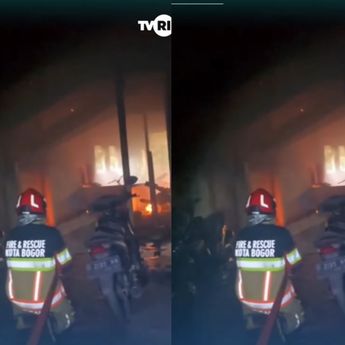 VIDEO: 10 Sepeda Motor Ludes Terbakar di Stasiun Bogor