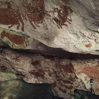 BRIN Temukan Cap Tangan Manusia Tertua Berusia 67.800 Tahun di Pulau Muna