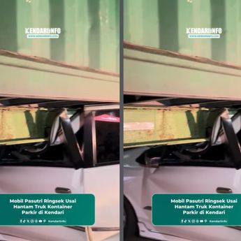 Mobil Pasutri Ringsek Usai Hantam Truk dalam Kecelakaan Maut