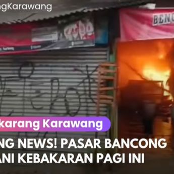 Pasar Bancong Bekasi Kebakaran Pagi Ini