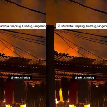 Rumah Terbakar Hebat di Perumahan Mahkota Simprug Ciledug