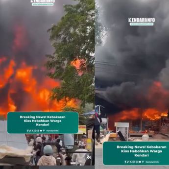 Kios-kios Ludes Terbakar di Kendari