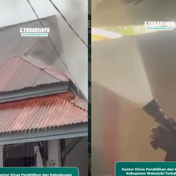 Kantor Dinas Pendidikan dan Kebudayaan  Wakatobi Kebakaran Hebat