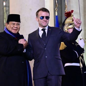 Di Istana &Eacute;lys&eacute;e, Prabowo Penuhi Undangan Jamuan Santap Malam Pribadi Presiden Macron