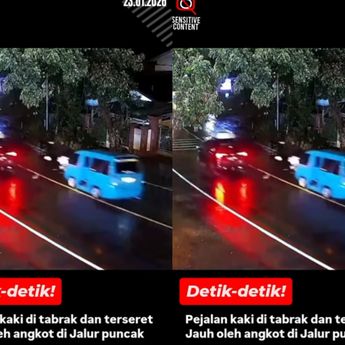 Pejalan Kaki Kritis Usai Ditabrak dan Terseret Angkot di Puncak
