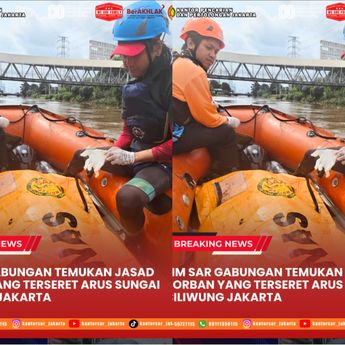 Jasad Ega Fauzi Tenggelam di Kali Ciliwung Ditemukan