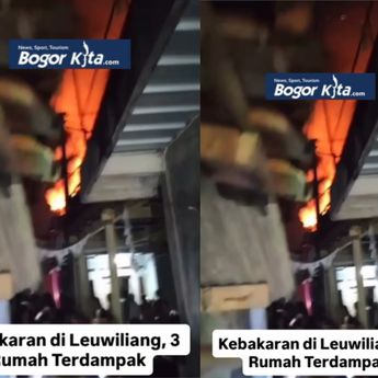 Rumah-rumah di Leuwiliang Bogor Kebakaran