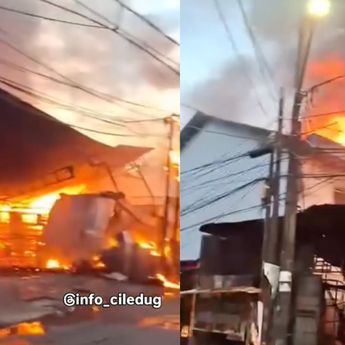 Gudang Dekorasi di Cipadu Kebakaran, Api Merembet ke Toko Bahan Sekitar