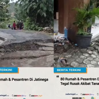 80 Rumah dan Pesantren di Jatinegara Tegal Rusak Akibat Tanah Bergerak