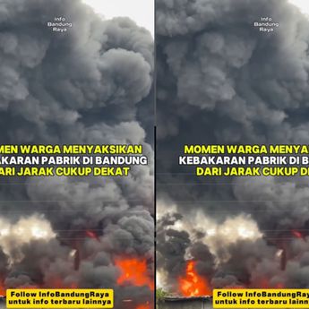 Kebakaran Hantam Pabrik di Kopo Bandung