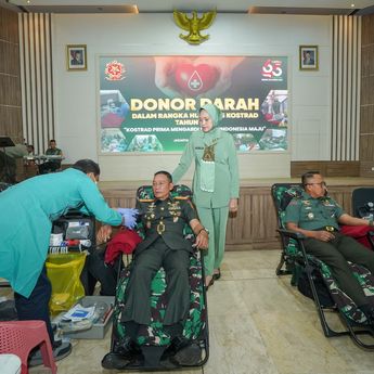 Sentuhan Kepedulian, Kostrad Gelar Donor Darah Sambut HUT ke-65