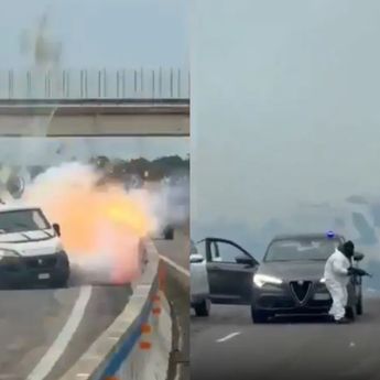 Bak Adegan Film Aksi, Geng Bersenjata Rampok Mobil Pengangkut Uang di Italia dengan Ledakan Hebat