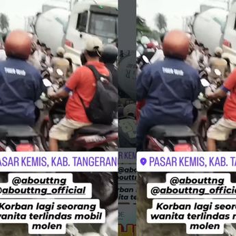 Wanita Tewas Terlindas Truk Molen di Jalan Raya Pasar Kemis Pagi Ini