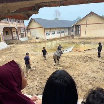 Sapi Jumbo Sedekah Prabowo Bikin Ponpes di Aceh Semangat Sambut Ramadhan