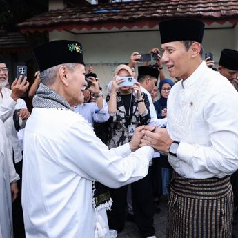 Silaturahmi ke Mathla&rsquo;ul Anwar, Menko AHY Dorong Penguatan Infrastruktur Banten Selatan